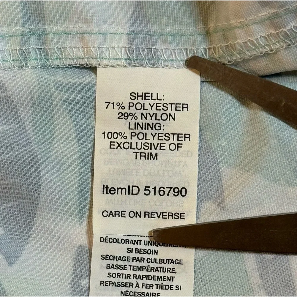LL Bean Green Tropicwear Fish‎ Print Vented Performance Button Up Shirt Men 3XLT - Picture 5 of 8